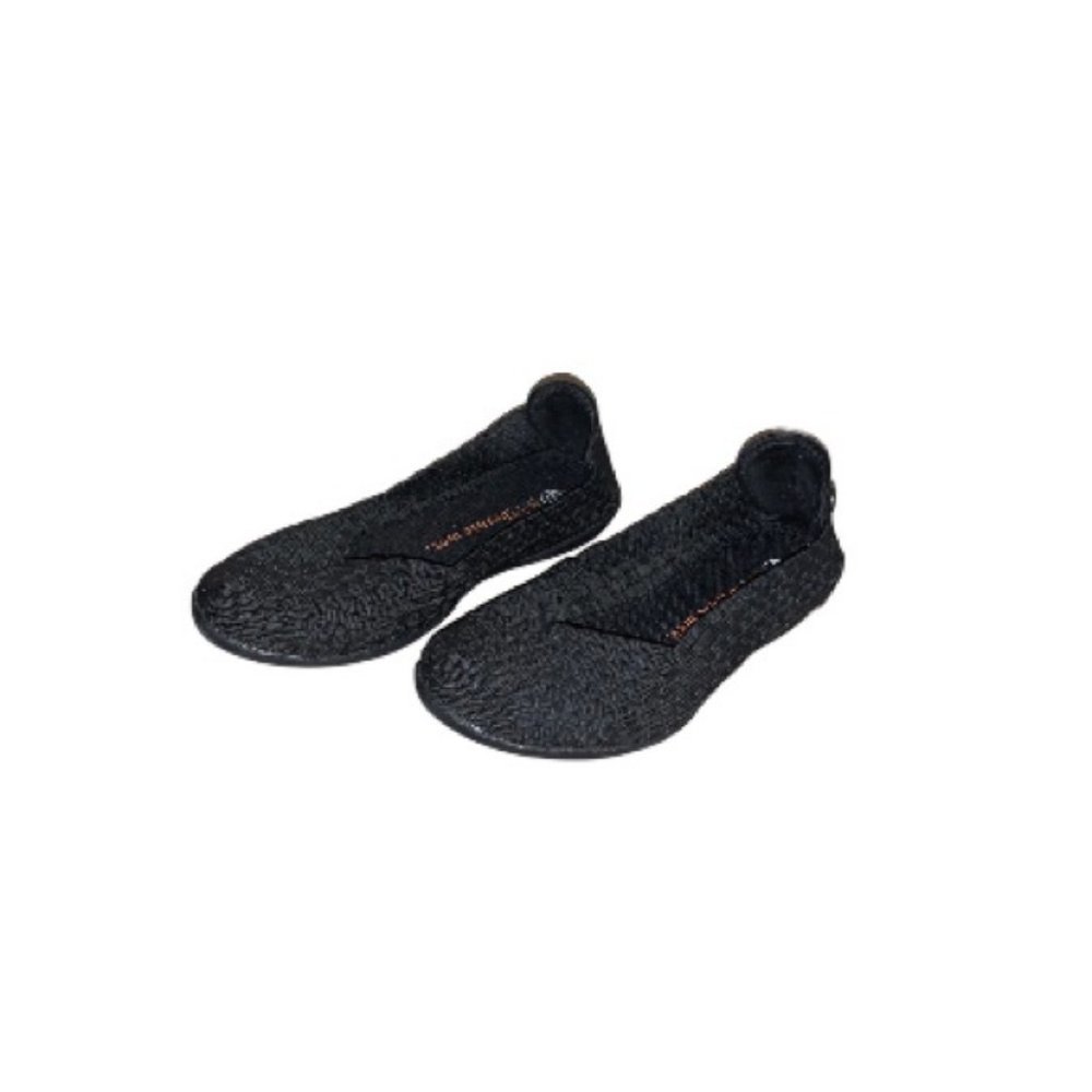 Bernie Mev Black Basket Weave Ballet Flats - Women's Size 37